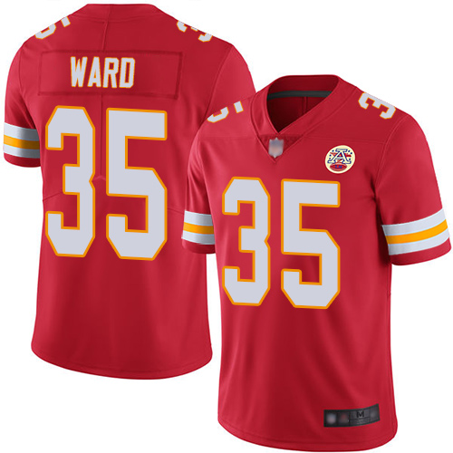 Men Kansas City Chiefs 35 Ward Charvarius Red Team Color Vapor Untouchable Limited Player Football Nike NFL Jersey